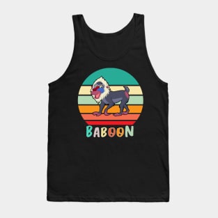 Vintage Retro Baboon Tank Top